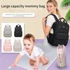Mom Dad Backpack with Changing Pads Pacifier Bag Stroller Hook Baby Diaper Bag Father Mommy Backpack for Women