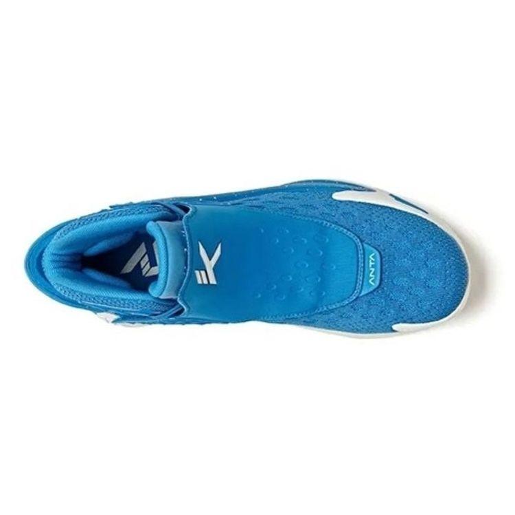 Anta KT5 Away Thompson 5 Mesh Non-Slip Wear-Resistant High-Top Basketball Shoes Men Sneaker White Blue 11941101-6