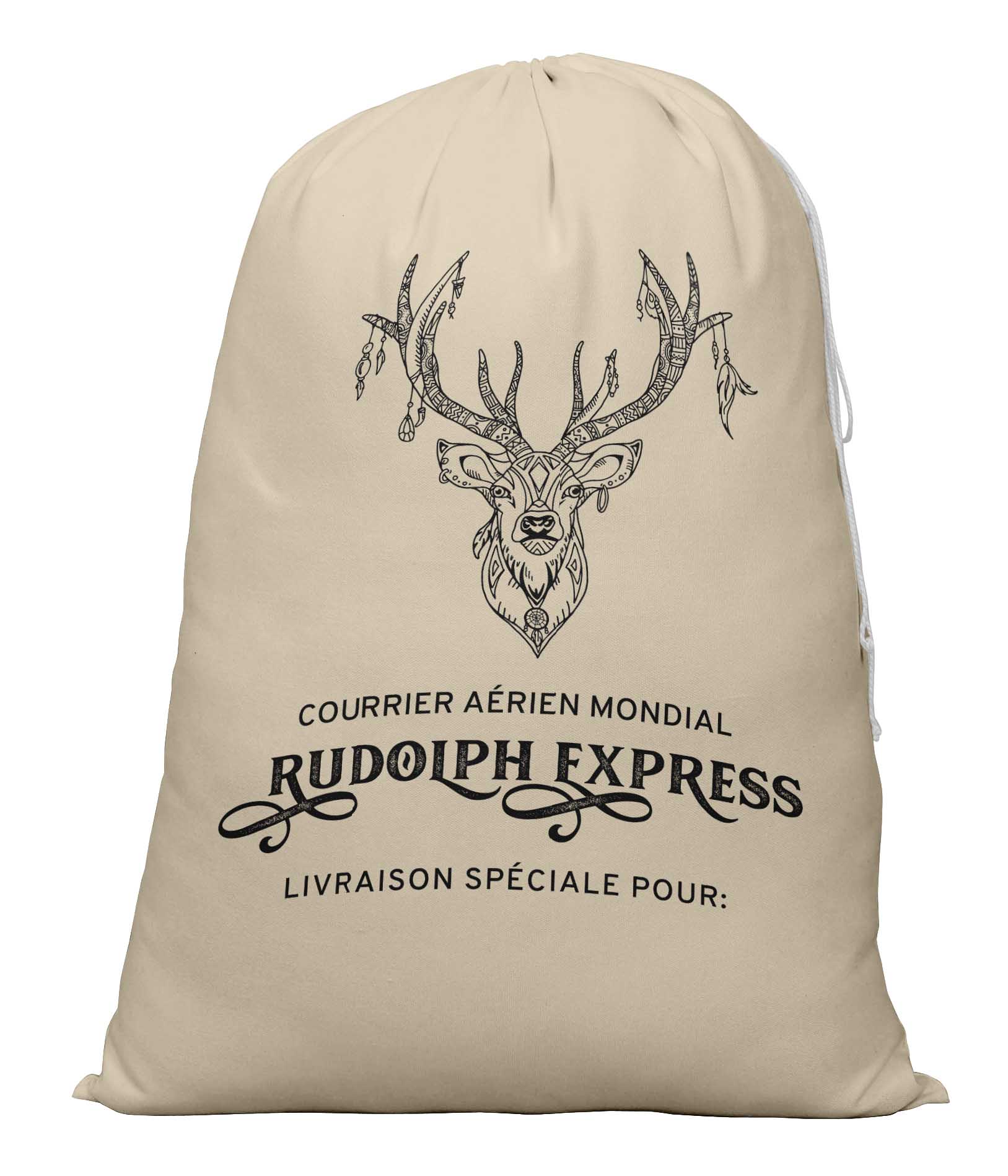 

Printtoo Pack of 2 Drawstring Special Delivery Extra Large Size Christmas Sack Re-Usable Xmas Present Storage 27x20 Inch 27 x 20 Inches бежевий