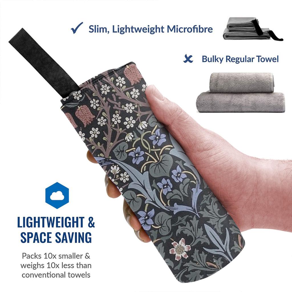 William Morris - Plážová osuška Černý trn Měkké mikrovlákno Rychleschnoucí Absorpční Rychlé osušky do koupelny