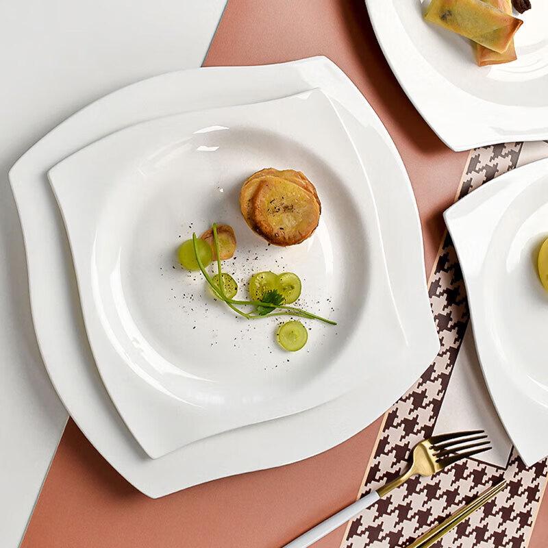 Orchid Square Irregular Ceramic Serving Plate