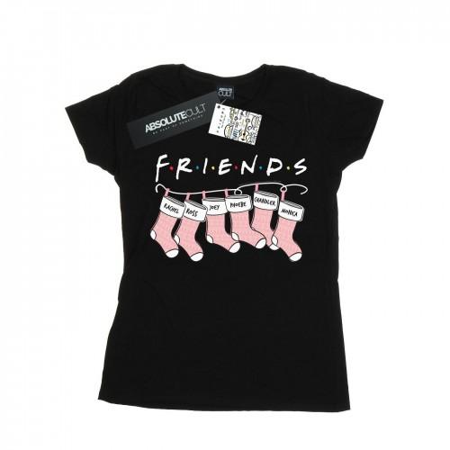 

Friends Womens/Ladies Christmas Stocking Logo Cotton T-Shirt XXL білий