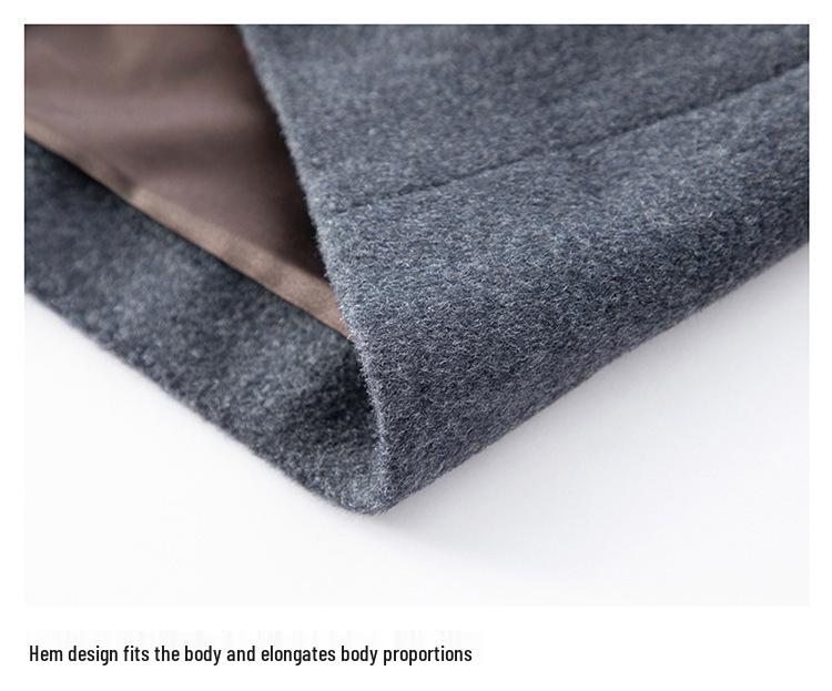 Men's Wool Stand-Up Collar Zhongshan Jacket: Business Casual Suit for Middle-aged and Elderly