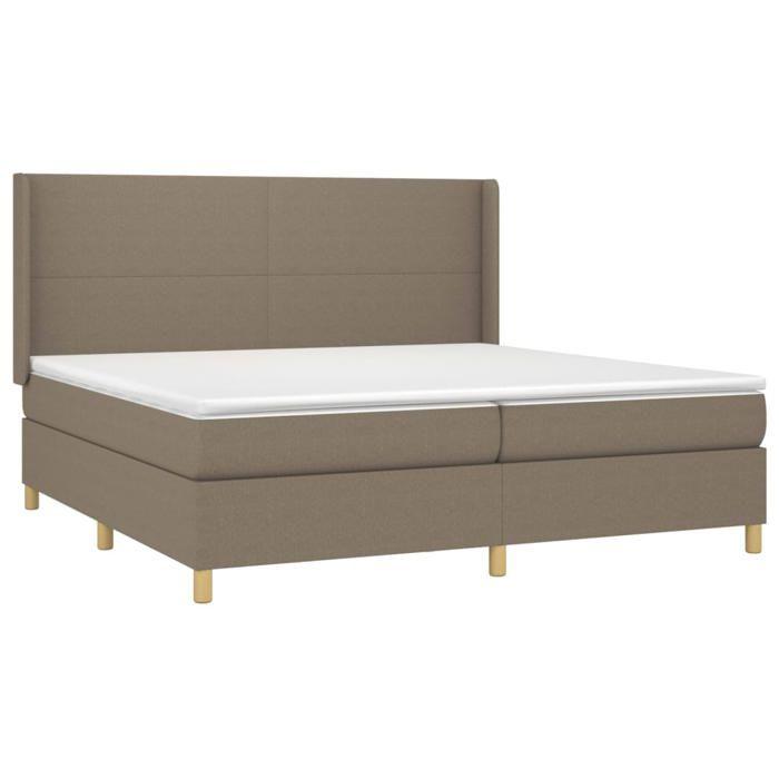 Maison Exclusive - Sommier à lattes de lit matelas et LED Taupe 200x200 cm Tissu