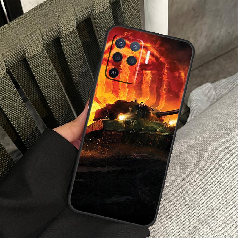 World Of Tanks Case For OPPO A78 A77 A17 A15 A52 A72 A91 A93 A5 A9 A54 A74 A94 A53s A54s A57s A16 A76 A96