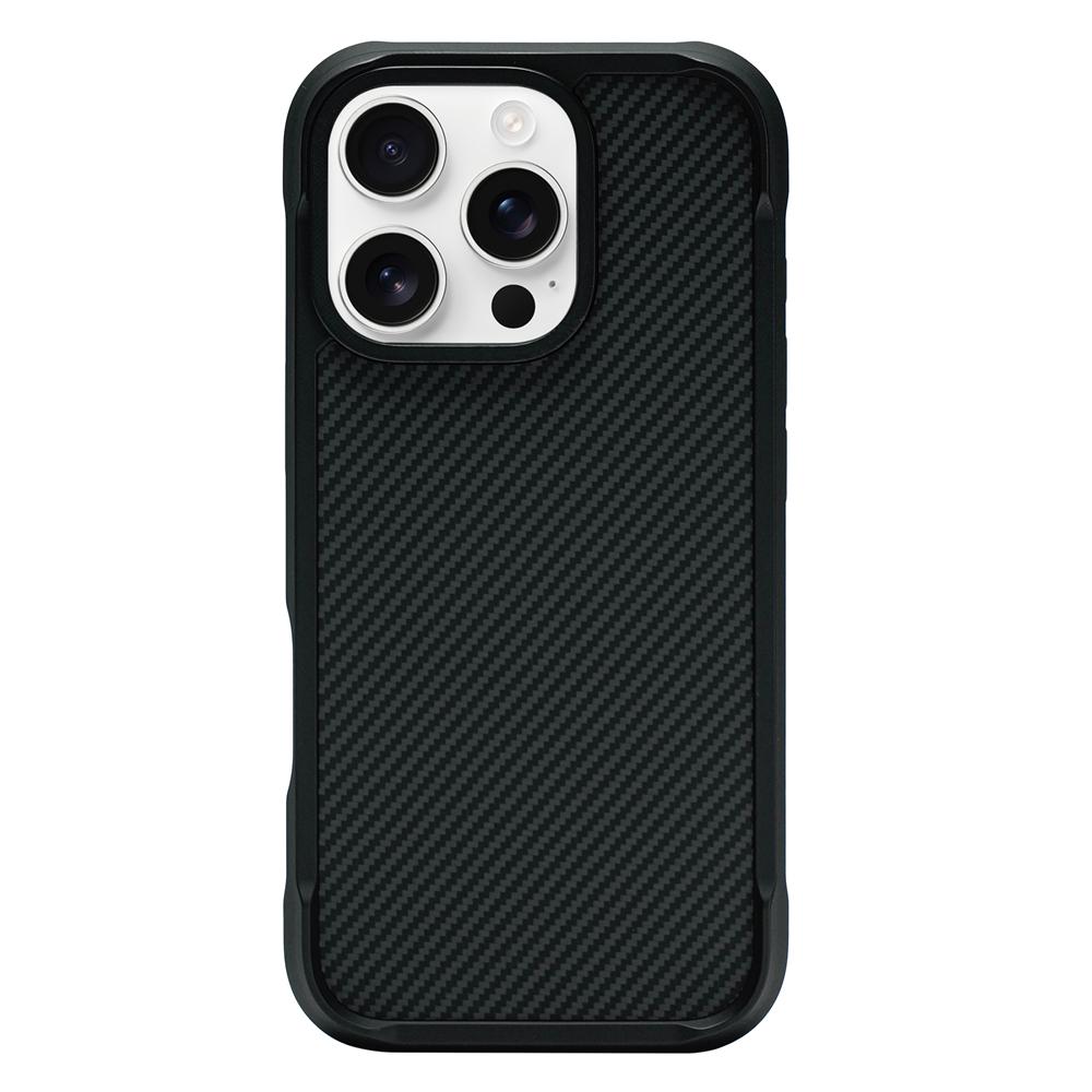 Luxury Carbon Fiber Texture Back Panel Shockproof Armor Case For iPhone 16 Pro Max For Magsafe Magnetic Wireless Charging Cover