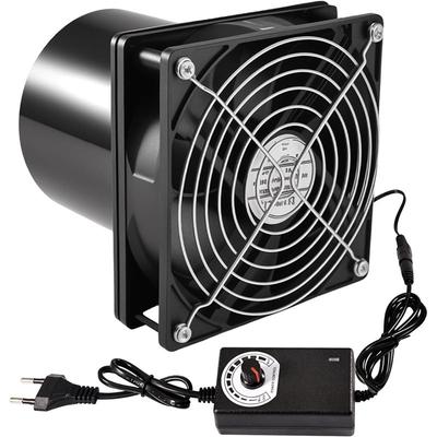 ABWR-For Bathroom, For Toilet, Kitchen, Greenhouse 12V 100Mm Extractor Fan With Speed Control, 3000 RPM Pipe Fan EU Plug