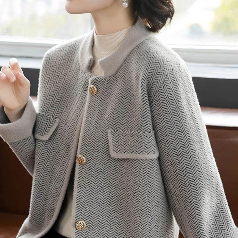 Coat for Women Cotton Casual Short Cardigan Double Layer Windbreaker Suit Jacket