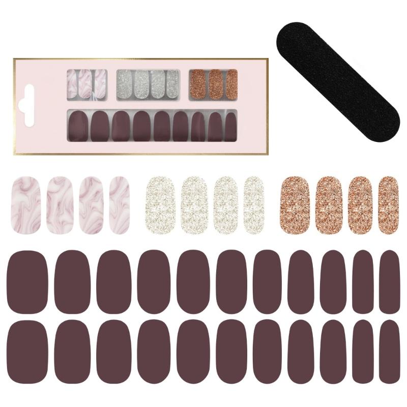Nails Art Sticker Waterproof Gels Nail Strips Japanese Style Nail Polish Sticker Nail Wraps Nails Art Decorations