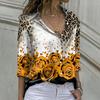 1116 European and American style women's cardigan long-sleeved shirt 1D printed butterfly versatile top