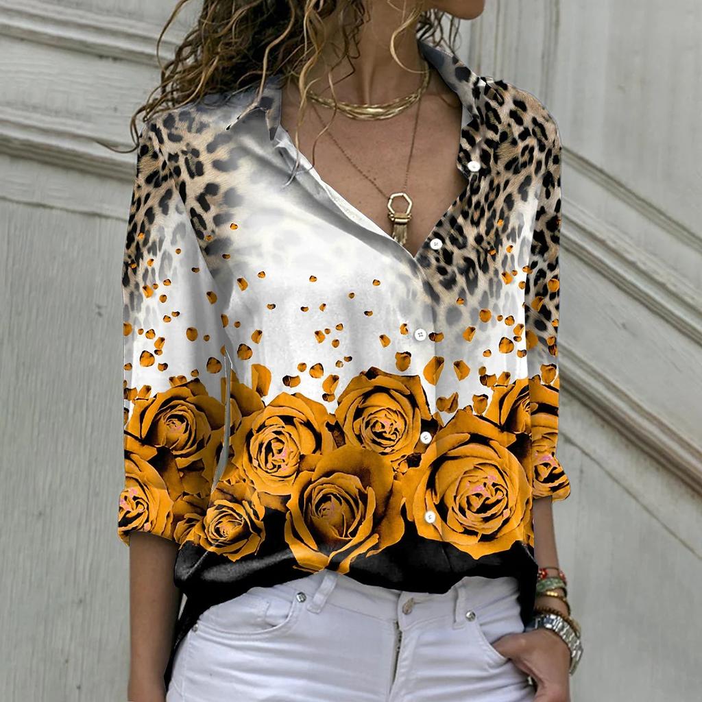 1116 European and American style women's cardigan long-sleeved shirt 1D printed butterfly versatile top