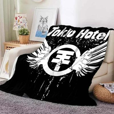 Banda Tokio Hotel Pătură cu imprimeu retro pătură caldă flanel pătură moale și confortabilă lenjerie de pat de călătorie acasă cadou de ziua de naștere