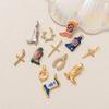 European & American Fashion Gold Plated Open Ring with Boot Pendant