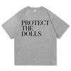 Protect The Dolls T Shirt UnisexUnisex Harajuku Aesthetic Letter Print TShirt Unisex High Quality Casual Cotton Tees Tops Clothes