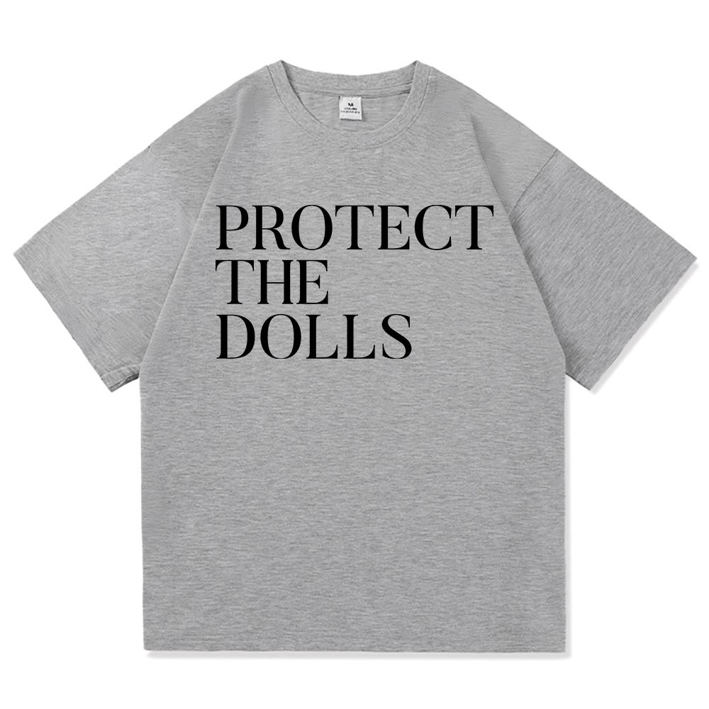 Protect The Dolls T Shirt UnisexUnisex Harajuku Aesthetic Letter Print TShirt Unisex High Quality Casual Cotton Tees Tops Clothes