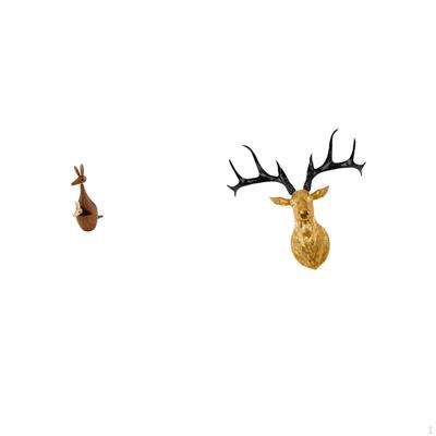 And Deer Head Sculpture Unique Animal Figurine Decorative Party Favor for Bedroom Bookshelf Office