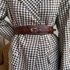 1PC  Leather Detachable Girdle Stylish Pin Buckle Wide Waistband Vintage Coat Dress Belt For Women