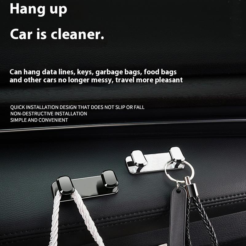 Car Sticky Hooks For Keys Hangers Stick On Car Cable Organizer Self-Adhesive Hook Auto Keys Holder Vehicle Storage Hooks