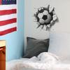 Kreative Wanddurchbruch Fußball Schlafzimmer Wohnzimmer Hintergrund Verschönerung Dekoration Wandaufkleber