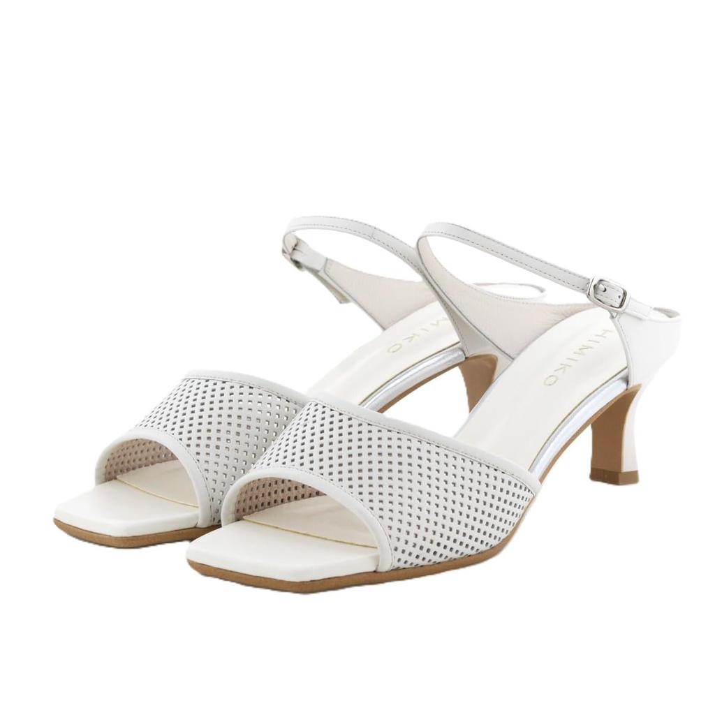 HIMIKO/Himiko/Punched Leather Heel Mule Sandals/651218 Ivory 240