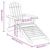 VidaXL Adirondack Chair with Footstool Blue Solid Fir Wood, Garden Chair, Outdoor Seating, Outdoor Chair, Seat 4007242