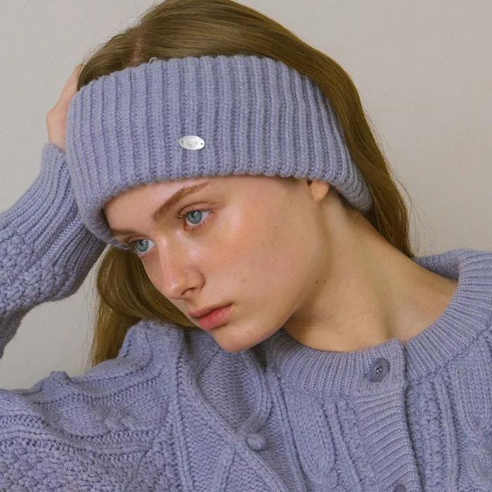 Bell Knit Hairband_Sky Blue