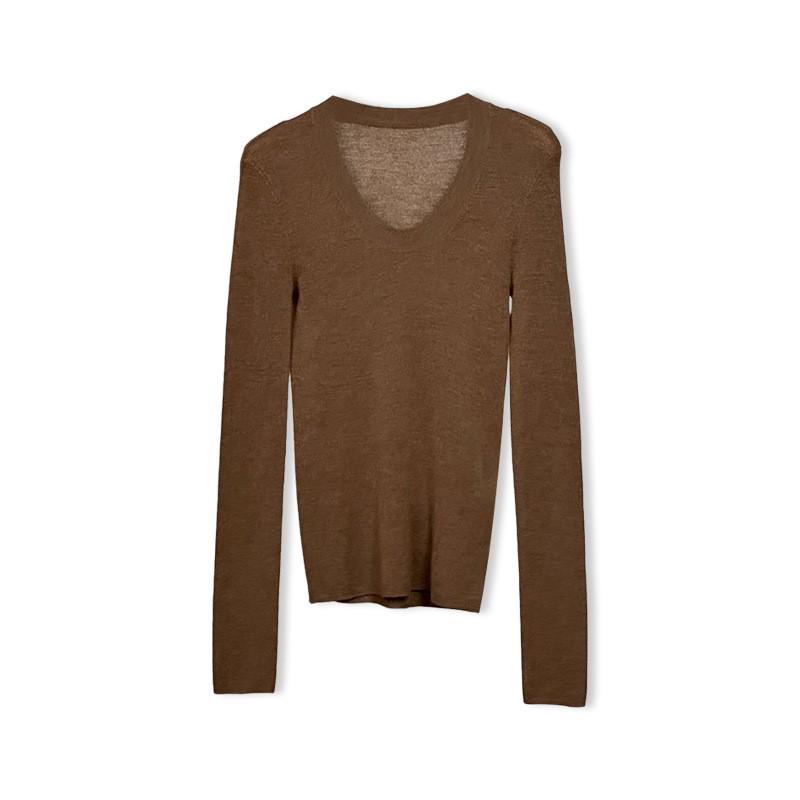 Merinowolle Rundhals Slim Fit Rollkragen Langarm Pullover Basisschicht