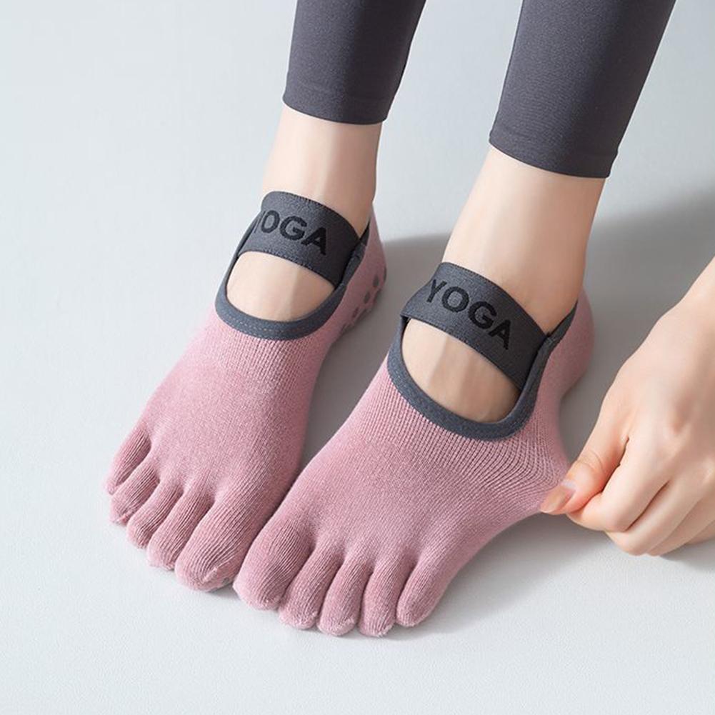 Damen Five-Finger Yoga-Socken Anti-Rutsch Ballettsocken Elastisches Fußgewölbe-Stützband Sorgt für einen sicheren Halt und verhindert ein Abrutschen
