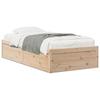 Solid Wood Bed Frame Without Mattress 75 X 190 Cm Pine Wood