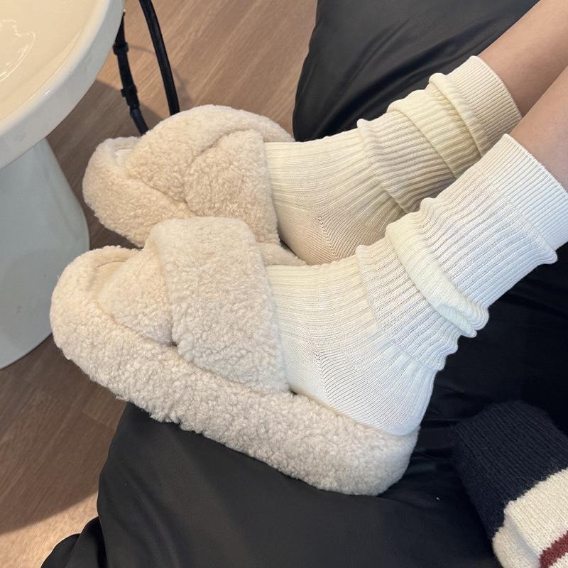 

MAO MAO Обувь Женские Новые Домашние Теплые Утолщенные Хлопковые Тапочки-Крестики Fits 39-40