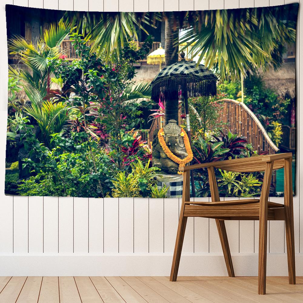 Cartoon Tropical Animal World Tapestry Wall Hanging Kawaii Modern Home Boho Hippie Art Aesthetic Room Decor