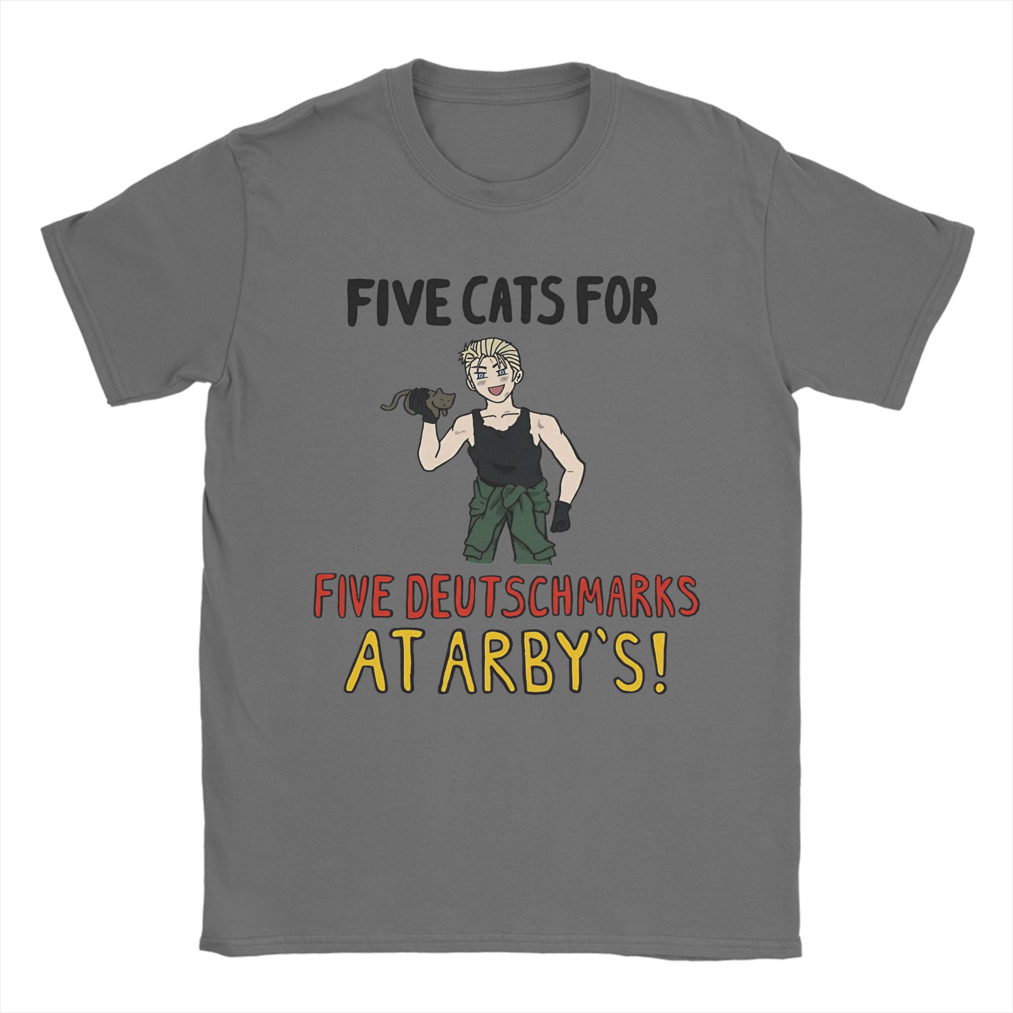 

Five Cats for Five Deutsch Marks Hetalia Axis Powers Outfit Unisex T Shirt 100 Cotton Tee Print Tshirt Clothing 4XL