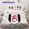 Fulham FC Pattern Bedding Quilt Set  Home Decoration  Gift (1 * duvet cover + 2 * pillowcase  without core)