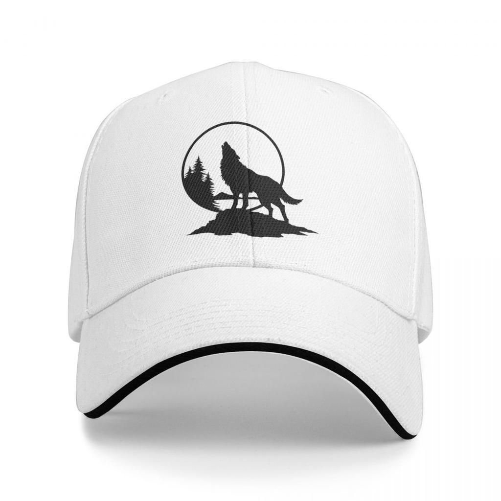 Wolf Heulen Eines Wolfes Baseballkappen Snapback Baseballmützen Atmungsaktiv Lässig Kappe Outdoor für Männer und Frauen