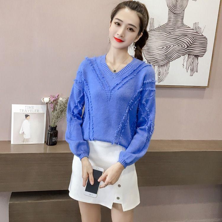 Simple All-match Pure Wool Women's Knitted Bottoming Shirt Loose