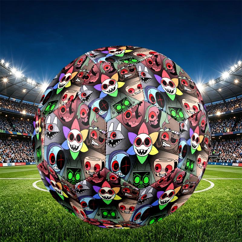 Dandy's World Print Size 5 Soccer Ball, PU Wear Resistant Football for Match Training and Daily Practice, Birthday Gift for Soccer Fans