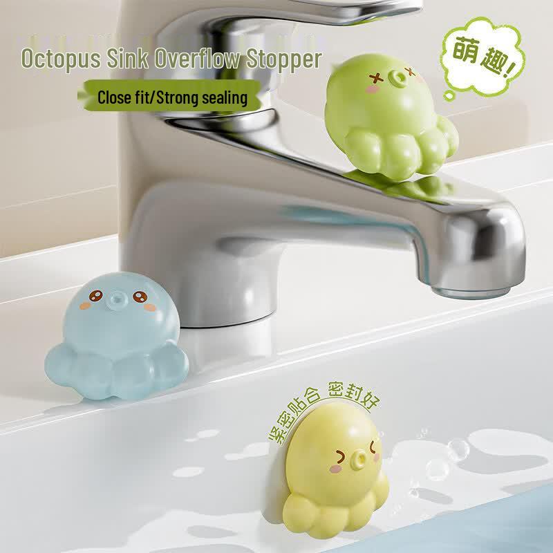 Octopus Silicone Sink Overflow Stopper