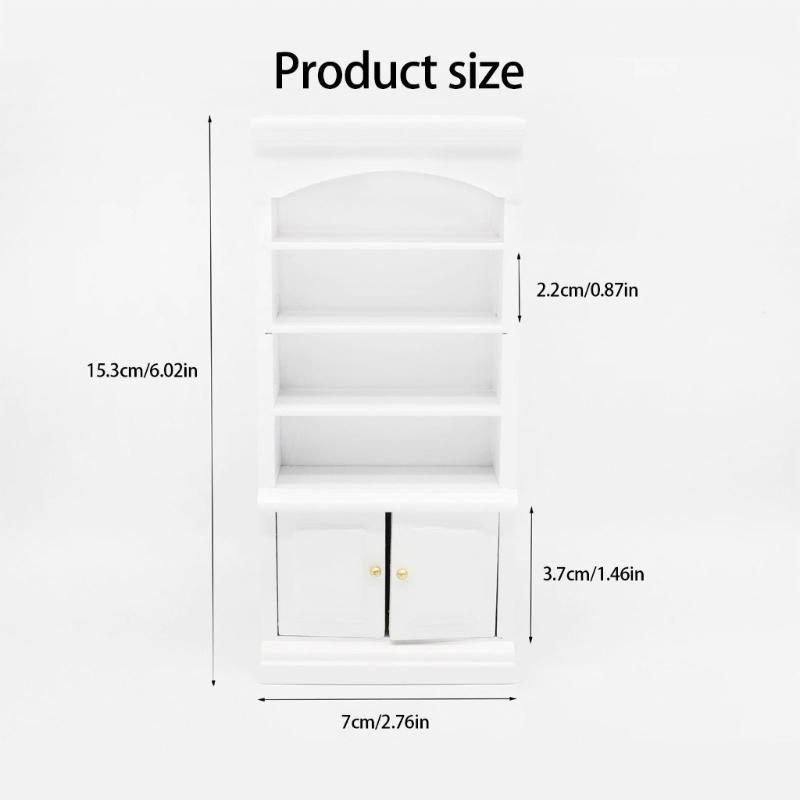 Solid Wood Mini Cabinet Model Dollhouses Accessories For Bedroom Kitchen Living Room Tiny House Decoration Photography Prop