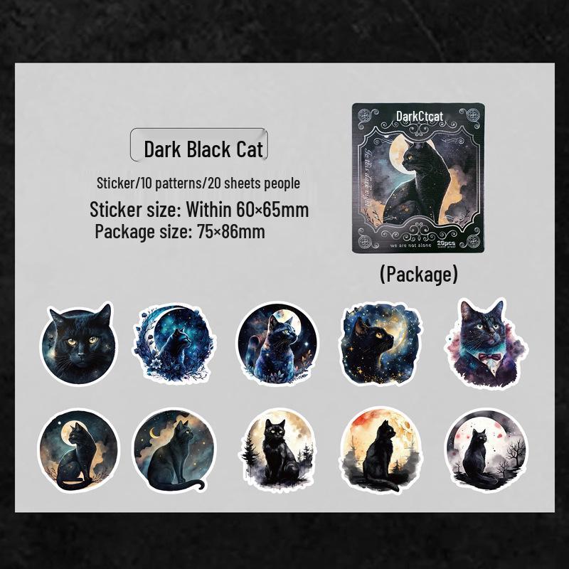 

Yi Niao Dark Night Animal Stickers: DIY Journal Decorative Pack