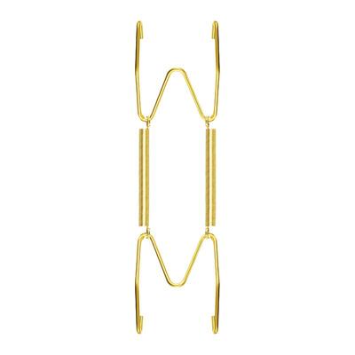Wall Display Plates Dish Hangers Holder Spring Wall Plate Metal Hangers with Golden Coating Dish Holder with Hooks W Type