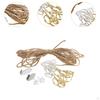 DIY Picture Photo Hanging Display with Jute Rope 12 Clips Reusable for Wall Decoration Metal Wire