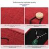 Linen Wood Pendant Bracelet Box Button Closure Mini Storage Box Travel Ring Box  Gift Giving