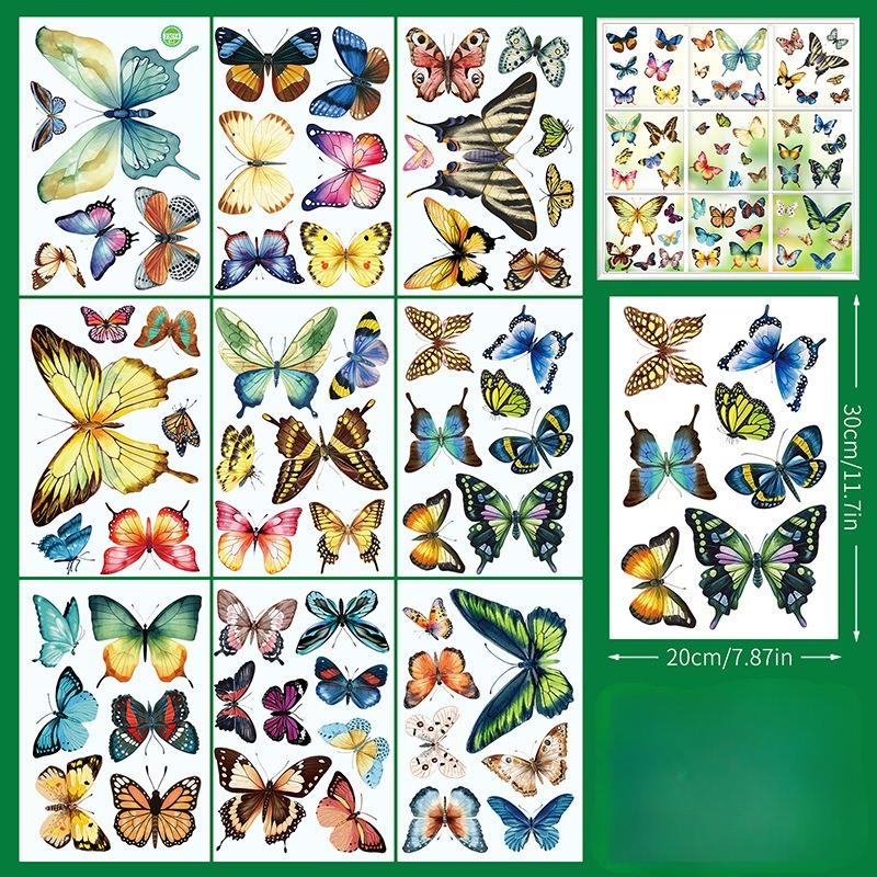 Cartoon Cute Spring Flowers Indoor Bedroom Living Room Background Wall Decoration PVC Electrostatic Stickers Window Glass Stickers