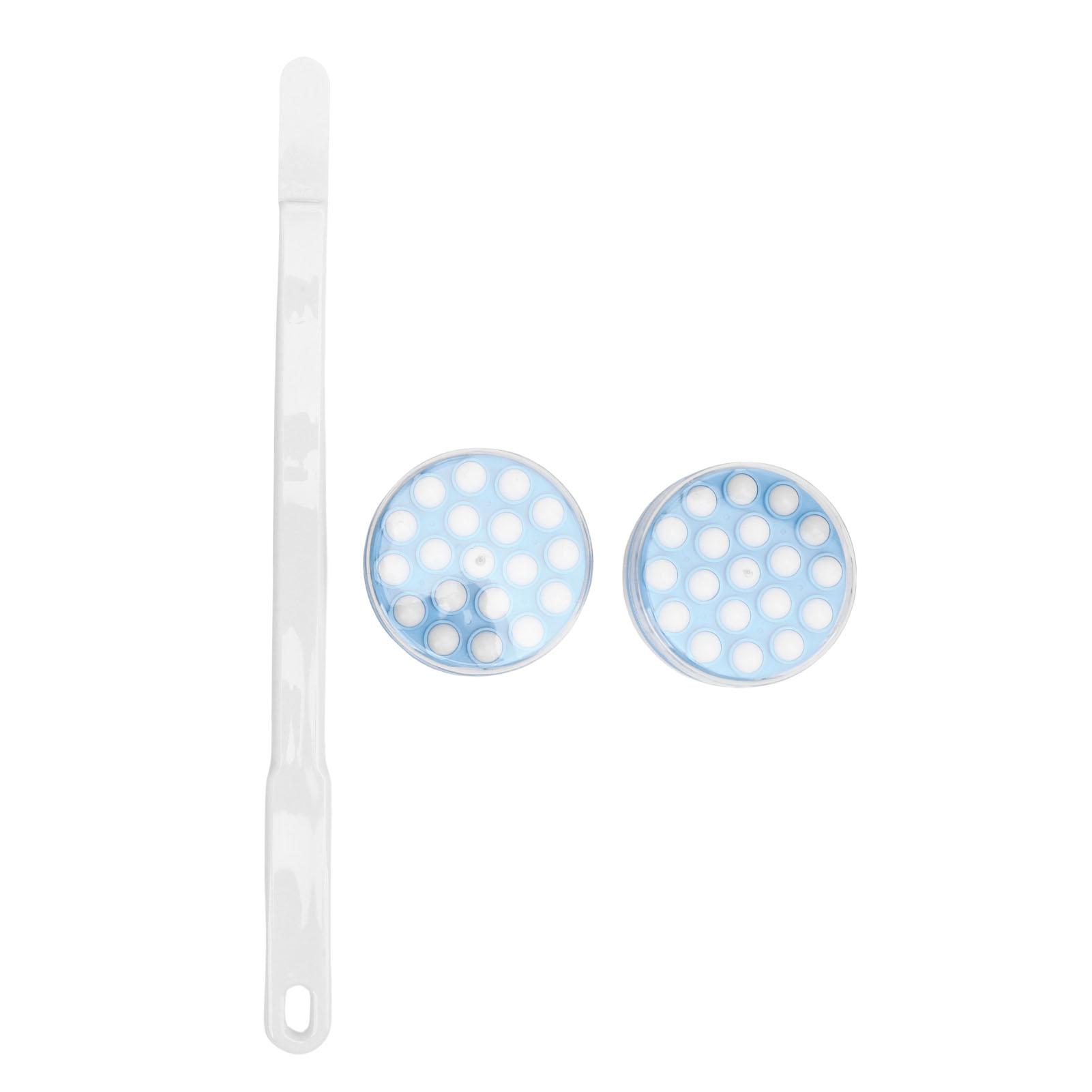

Back Lotion Applicator and Massager Detachable Long Handled Back Bath Massager with Rotating Rollers for Oil Cream