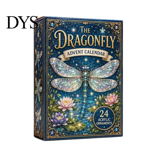 Holiday Decorative Figures Beautiful Butterflies Advent Calendar 2026, 24 Day Countdown Box Expectation Building Gift with 2D Acrylic Butterfly