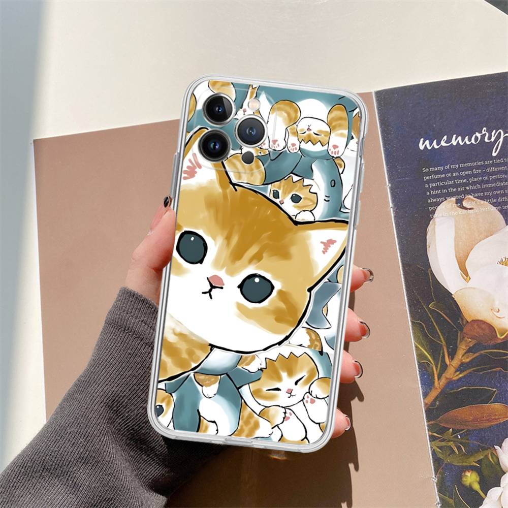 

Cat M-Mofusand TPU Silicone Case For IPhone 11 12 13 14 15 16 17 Pro Max Shockproof Clear Back Cover iPhone 12pro max