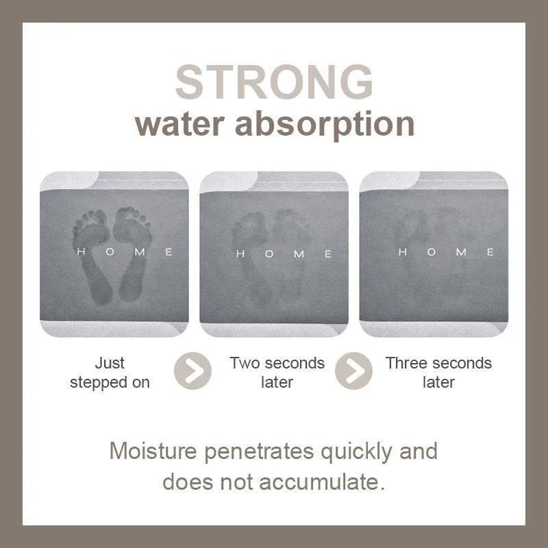 SD Flower Super Absorbent Bathroom Shower Mats Diatom Mud Kitchen Carpet Non Slip Entrance Rugs for Home Living Room Decoration