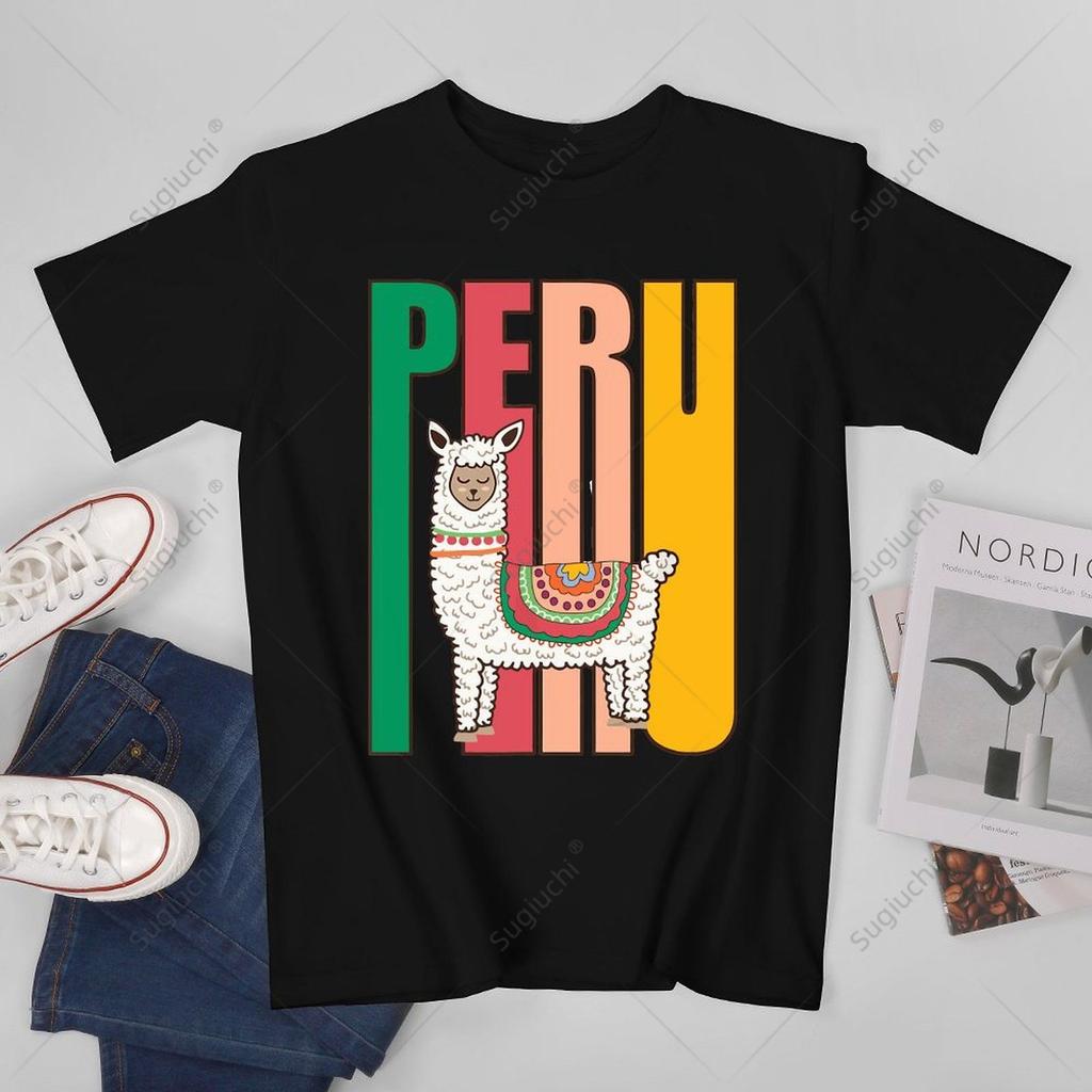 Unisex Cute Peruvian Alpaca Product Llama From Peru Tshirt Tees T Shirts WoUnisex Boys 100 Cotton TShirt