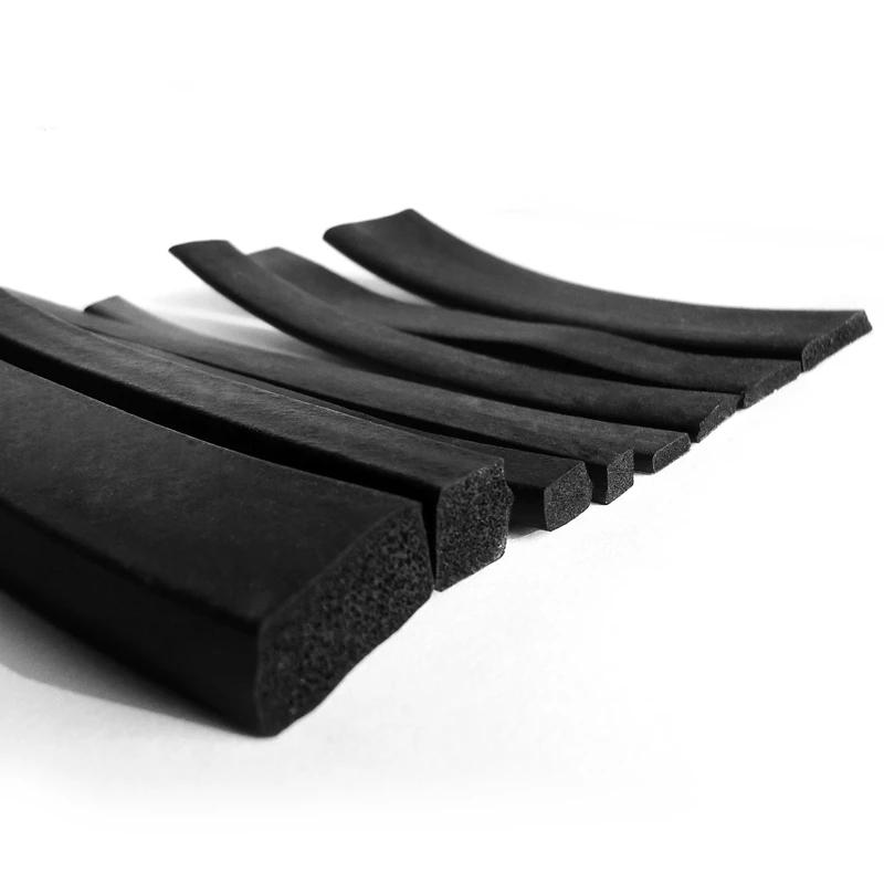 EPDM Neoprenová Samolepicí Páska Izolační Těsnění Dveře Okno Těsnění Polštářek 2 5mm 10mm x 10 15 20 25mm 30mm 40mm 50mm 2m Černá