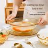 Short Cloud Amber Glass Bowls & Plates Set
